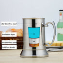 450Ml Double Layer 304 Stainless Steel Beer Mug Cocktail Flame Cup Creative