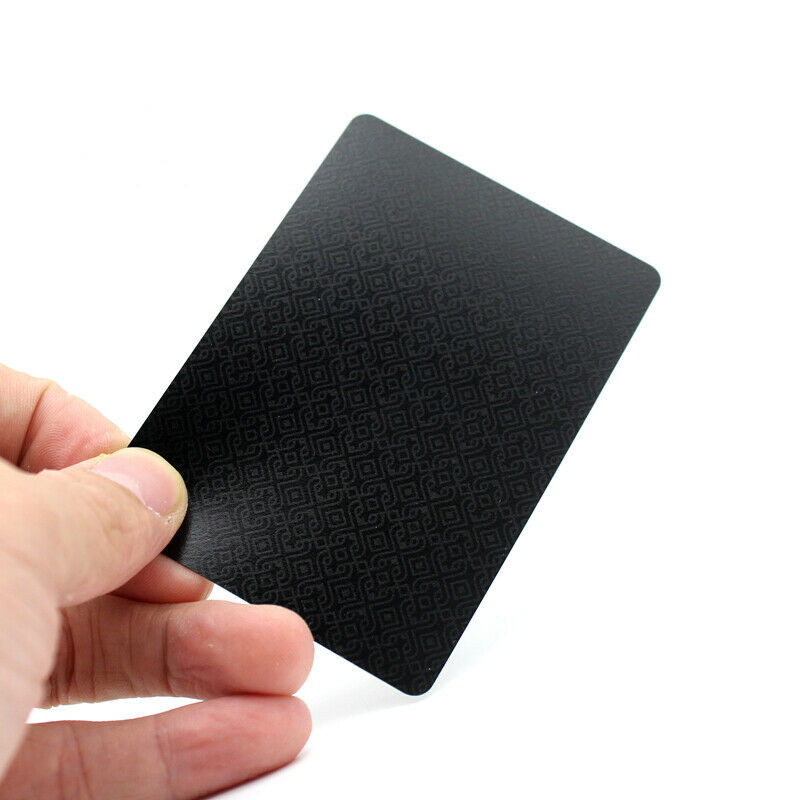 Quality Plastic Pvc Poker Waterproof Black Playing Cards Creative Gift Dura U5E3