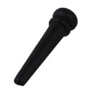 6Pcs Black Ebony Shell Guitar Bridge Bone Pins Set with Green Abalone Dot F T6N1