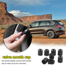 10pcs Car Bicycle Tire Valve Caps Plastic Valve Stem Dust Caps with Seal Ring