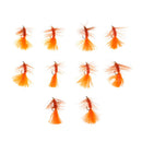 10pcs 4cm Wooly Bugger Flies Orange Sinking Wet Bass Trout Fishing Flies