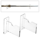 1 Pair Transparent Sword Stand Sword Holder Acrylic Storage Rack for Home Shop
