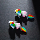 Colorful Cartoon Horse Dangles Earrings Cute Pony Ear Drop Women Jewelry A