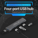 Blueendless Usb C Hub, Aluminum Type C Adapter with 4 Usb 3.0 Ports, for Ma