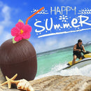 12Pcs Coconut Drink Cups With Flower Straws Fruit Shape Fun Drink Cups For