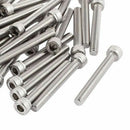M5x45mm Thread 304 Stainless Steel Hex Socket Head Cap Screw Bolt DIN912 15 C6E6