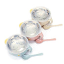 Cute Kids Stainless Steel Injection Bowl Spoon Baby Food Feeding Tableware