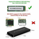 1X(Pcie Nvme Usb3.1 Hdd Enclosure M.2 To Usb 3.1 Type C M Key Ssd Enclosure