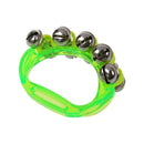 Lot of 2 tambourine Bell Jingle Bell green Percussion Music for child M1G4