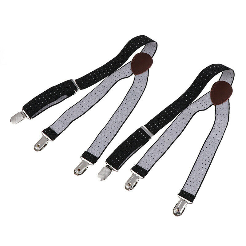 1Pair Mens Shirt Stays Garters Military Holder Non-slip Clamps Leg Suspender Gw