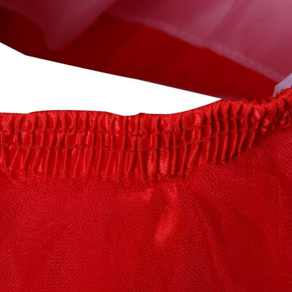 Women Girls Mini Skirt Princess Tutu Skirt 43 cm - red M6P7