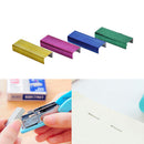 1Pack 10mm Creative Colorful Stainless Steel Staples Office Binding Supplies MO