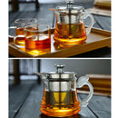 14oz Heat Resistant Glass Teapot Flower Kettle Coffee Tea Pot Drinkware