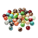 100Pcs Multi-Colors Glass Round Beads For DIY Beading Sewing Crafts 12mm
