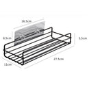 Self-Adhesive Sundries Organizer Shower Shelf Basket Bathroom Shampoo Holde D1H7