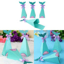 20Pcs Mermaid Favor Box Birthday Party Decorations Diy Paper Box Baby Showe