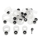22 Pieces Silicone Fishing Rods Guides Rod Repair Kit DIY Rod Tip Eye Rings