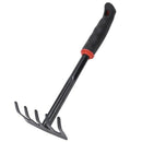 Black Nonslip Handle Metal Head Lawn Garden Rake Hand Tool 12.1" W7D4