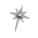 Men's Suit Shirt Corsage Star Brooch Pin for Wedding Party Crystal Jewelry