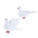 2 Packs of Realistic Feathered Pigeon Doves Animal Birds Ornament Decoration