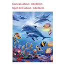 5D Diamond Sea World Painting DIY Embroidery Cross Stitch Bedroom Decor