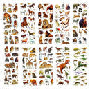 10 Sheets Wild Animals Scrap booking Bubble Adhesive Stickers Reward Child Y5G6