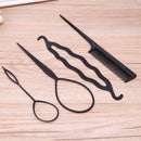 4pcs Hair Stick Styling Tools Set Pull Hair Pins Big Headwear Accessories A