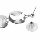 1 Pair Long Alloy Round Piece Glossy Women Fashion Earrings Irregular Geome