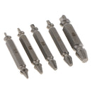 5 in 1 Box Screw Extractor Set Drill Bits Damaged Stripped Bolt Remover Tool