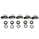 5 x Guitar Audio Plug Socket with Washers for Musical Instrument