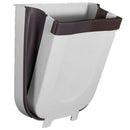 Trash Can Kitchen Wall Mounted Garbage Bin Foldable Waste Bins 8L Large Cap
