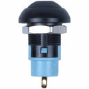 On-Off Latching Waterproof 12mm Push Button Switch SPST 2A IP67, Black