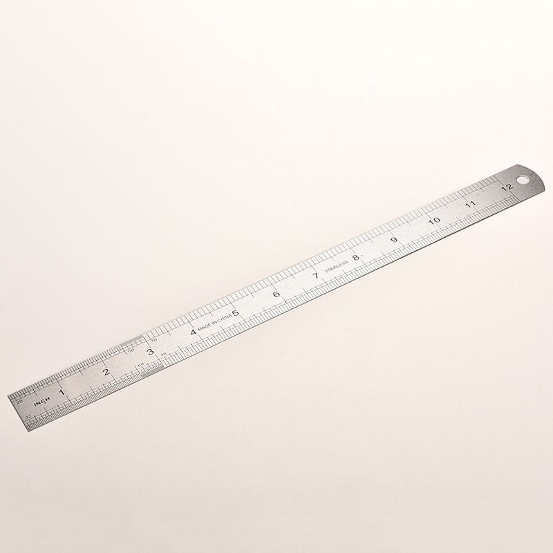 30cm Stainless Metal Ruler Metric Rule  Precision Double Sided Measuring Tool Gr