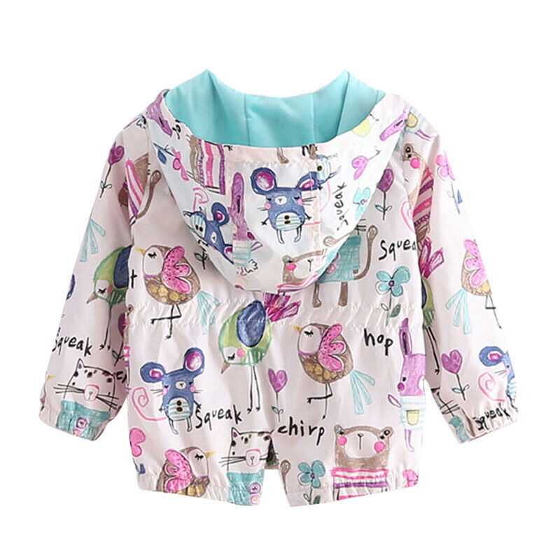 Spring&Autumn girls jackets casual hooded outerwear for girls fashion Hand  Q6C5