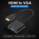 HDMI to VGA Adapter HDMI 19-Pin Male to VGA Female Converter 1080P Full HD A