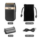 USB Electric Razor Beard Reciprocating Precision Grooming Trimmer for Men Black