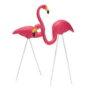 1Pcs Pink Looking Up Plastic Flamingo Yard Garden Lawn Art Ornaments Decor
