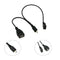 Black 3 in1 Micro USB HUB Male to Female USB 2.0 Charging Host OTG Adapter Cable