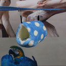 2pcs Guinea Pig House Hammock Bed Hanging Chinchilla Hideout Hut (Blue,Red)