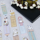 30Pcs/lot Cute Funny Cat Bookmark Paper Cartoon Animals Bookmark FET 3C