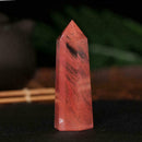 Natural Fluorite Quartz Crystal Pendent Gifts Wand Point Stone_Red Healing R4G6