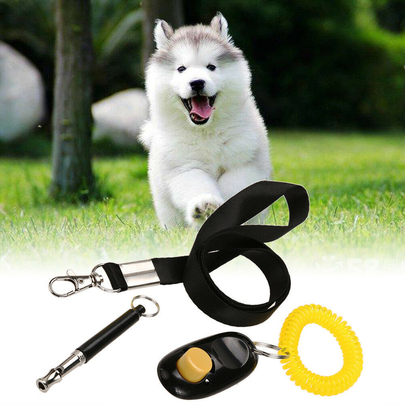 Ultrasonic Dog Training Whistle + Pet Training Clicker + Free Lanyard Set
