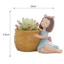 2pcs Cute Succulent Planter Pots Pot Container Desk Home Decor Ornaments