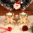 6pcs Wooden Snowflake Candlestick Tealight Holder DIY Candle Holder Decorati Hn