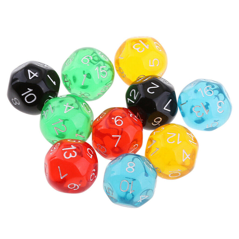 10PCS D16 Polyhedral Dice for Dungeons and Dragons Party Favors Dice New High