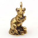 2020 new year gift Lucky mouse rat year Desk decor Copper Wealth Rats FigurineOZ