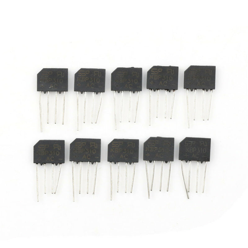 10Pcs 3A 1000V KBP310 Replace RS310 SEP Bridge Rectifier A Nw