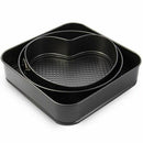 1X(3 Pcs/Set Non-Stick Springform Cake Pan Metal Baking Cake Mold With Remo