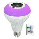 LED Light Bulb Bluetooth Speaker,E27/B22 Changing Lamp Wireless Stereo Audio