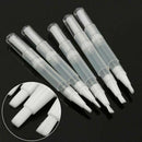 5X 3ml Portable Empty Pen Lip Balm Tube Cuticle Oil Container DIY + Brush